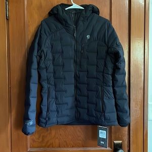 NWT Mountain Hardwear Stretchdown Hoody WMNs Large, Black